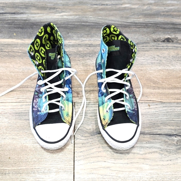 Converse Green Lantern DC Comics Chuck Taylor Sneakers Kids 3 - Picture 1 of 12